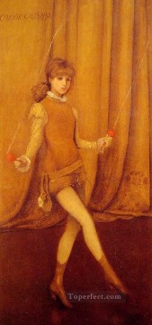 Armonía en amarillo y oro La chica dorada Connie Gilchrist James Abbott McNeill Whistler Pinturas al óleo